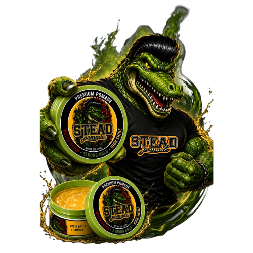 STEAD Pomade crocodile mascot